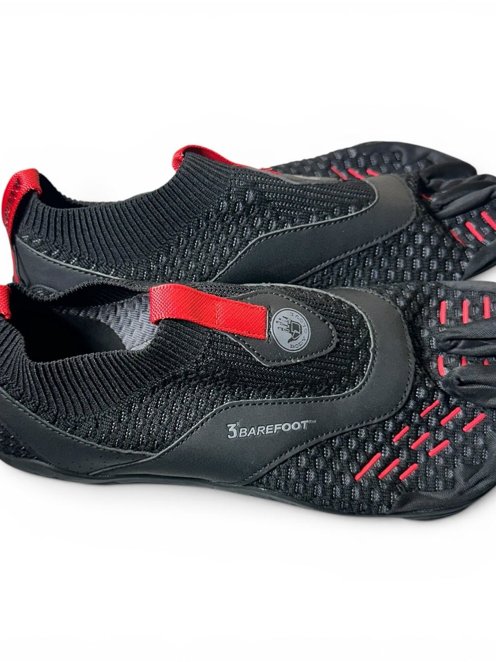 Body Glove 3T Barefoot Gauntlet Water Shoes Mens, Black/Red Hydro Knit - Picture 13 of 16